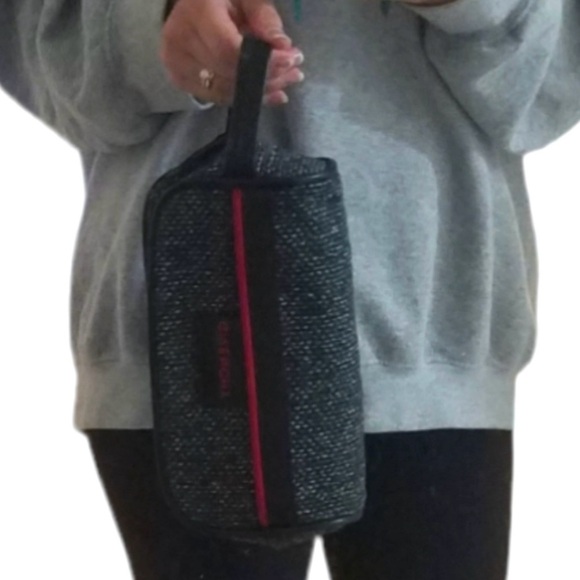 Givenchy VINTAGE 80s Tweed Dopp Kit Toiletry Travel Cosmetic Make Up Pouch Bag - Picture 2 of 11